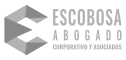 Logotipo Escobosa Abogado Corporativo y Asociados pequeño monocromático